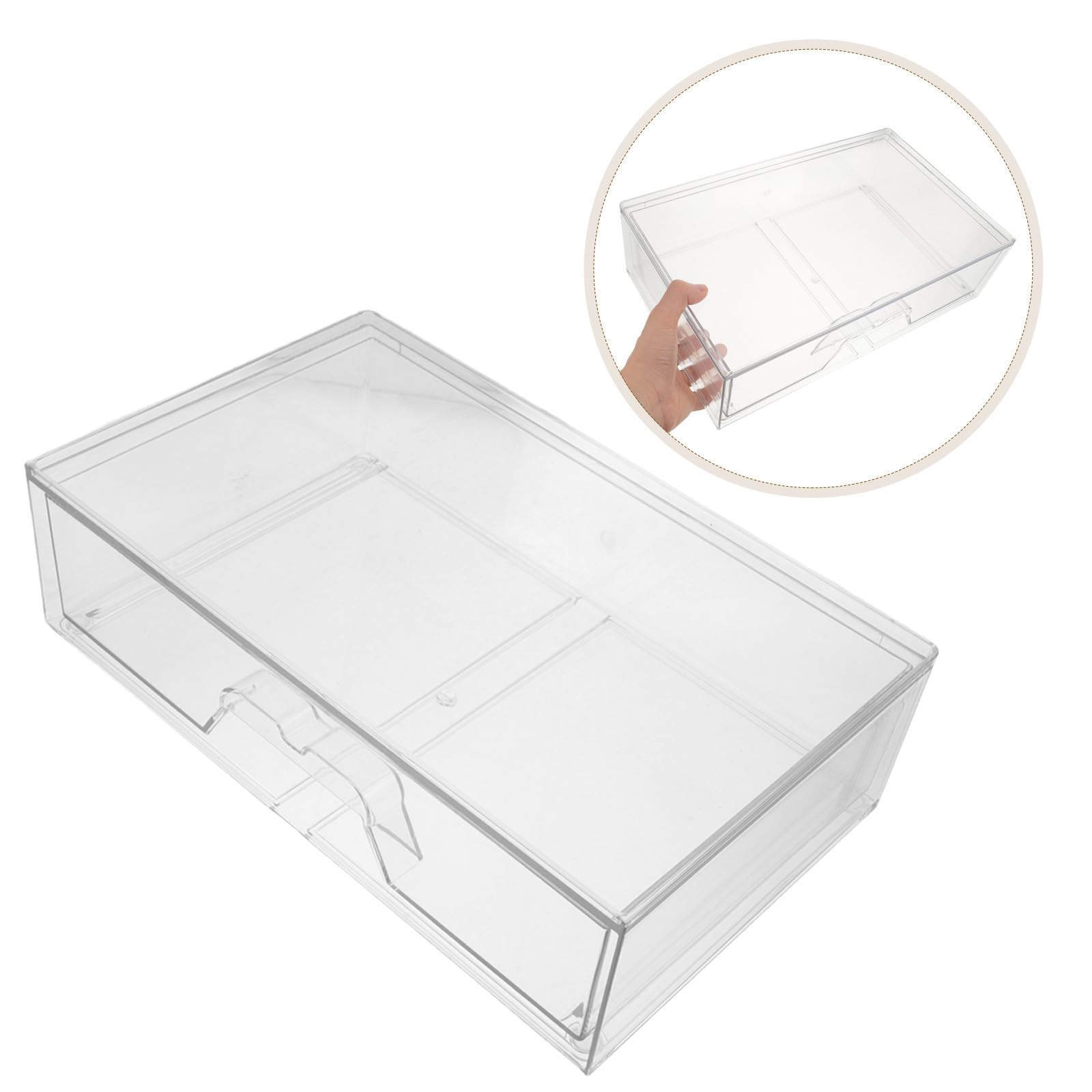DOITOOL 2 Pezzi Contenitore Trasparente Cassetti Impilabili in Acrilico, Organizer per Cosmetici e Forniture da Ufficio, per Piano Bagno e Scrivania
