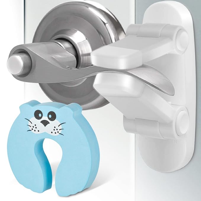 Door Lever Lock (3 Pack +Gift) Child Door Locks for Kids