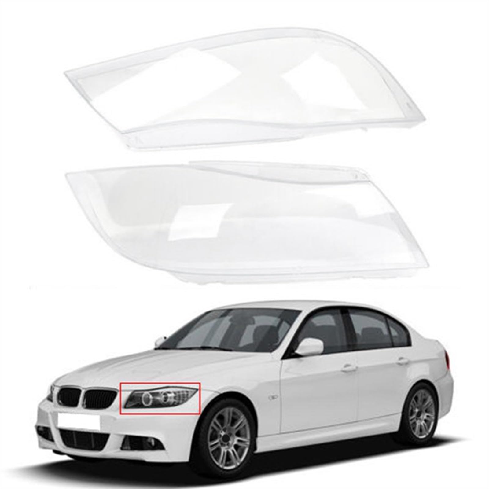 Amazon | ヘッドライトレンズ Compatible With 3 Series E90 E91 2005