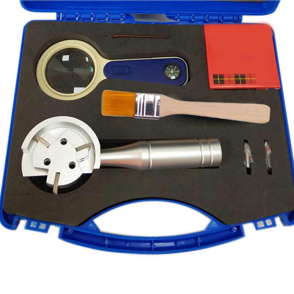 SPORTARC Kit de comprobador de adherencia de escotilla cruzada giratorio 3 en 1 con cuchillas de 1 a 3 mm
