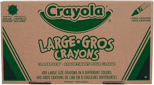 Tamaño grande Classpack Crayons, 50 cada uno de 8 colores, 400Box
