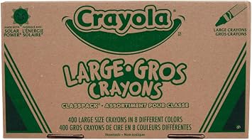 Crayola Crayon Classpack 400ct 8 Colors, Bulk School Supplies