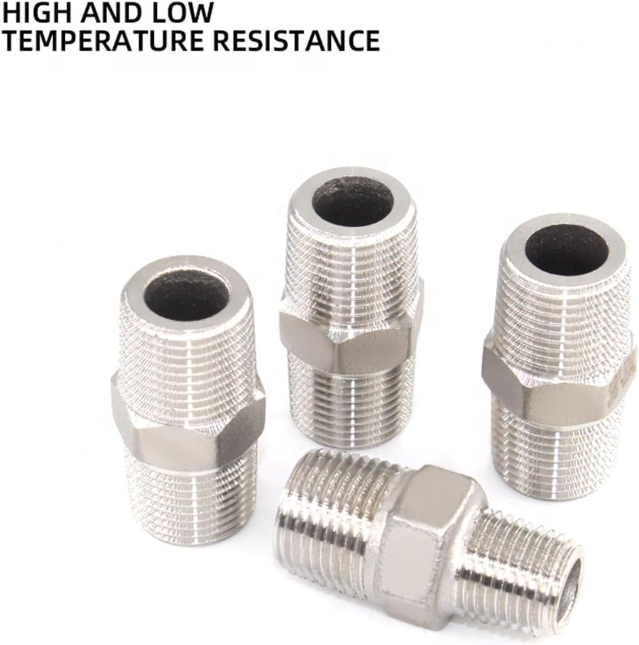Joint Equal Diameter External Thread Straight Through Opposite Wire Pneumatic Joint 5Pcs(PT1/8)