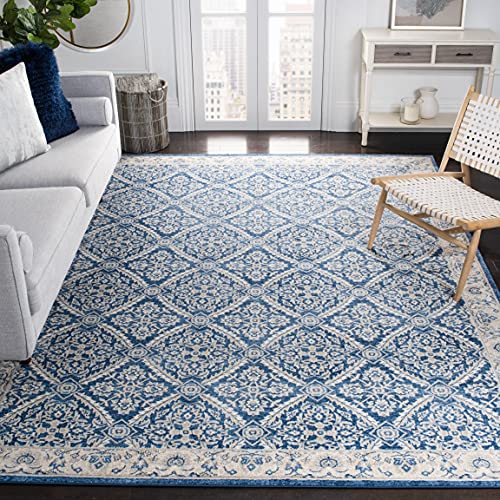 SAFAVIEH Brentwood Collection 10' x 13' Navy / Cream BNT863N