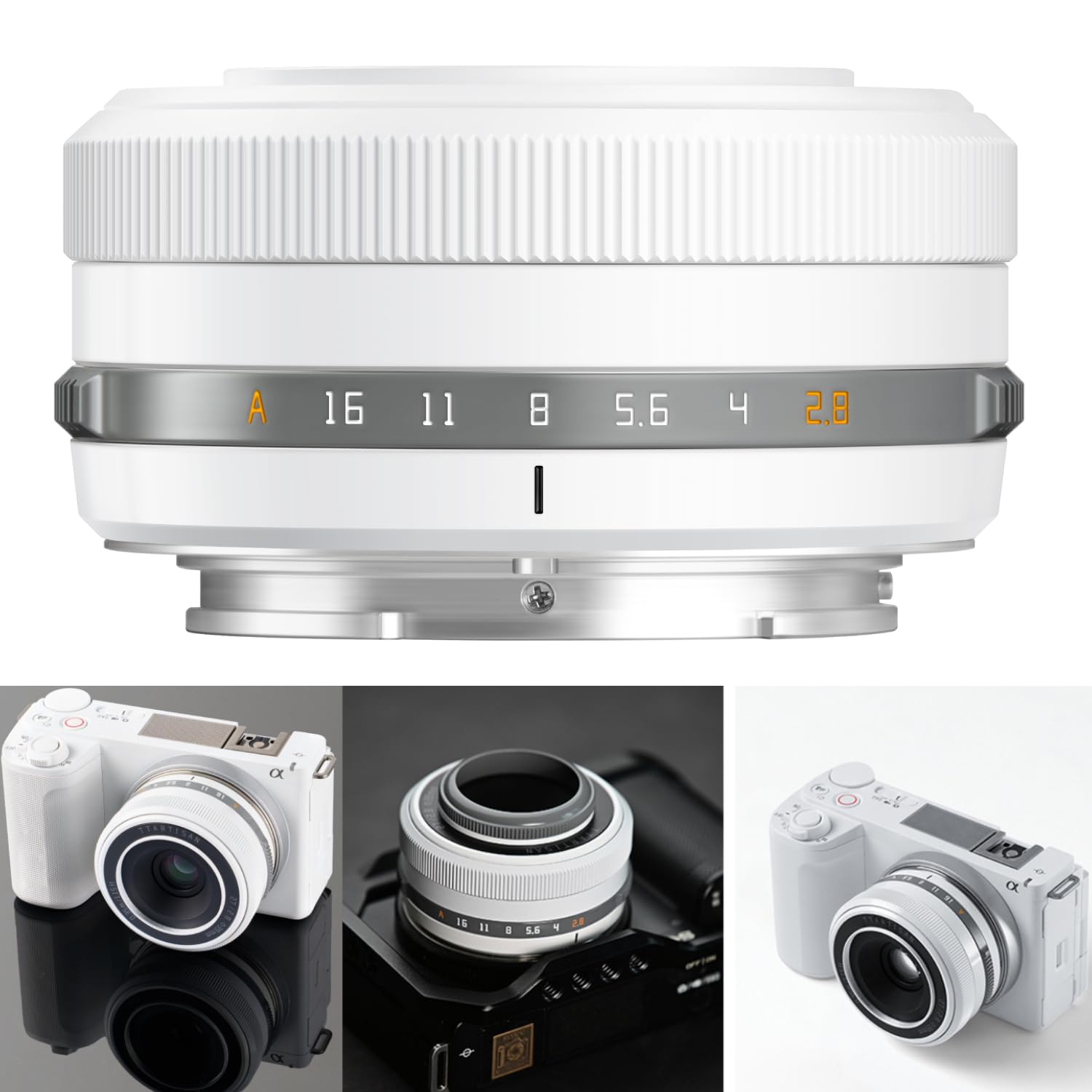 lente fotocamcerea ttartisana 27mm autofoco white