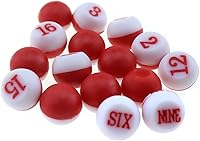 Vista 3 de Juego de 16 dados de plástico PP de 23 pulgadas de diámetro, para billar, accesorios de mesa de billar, adecuados para piscinas tradicionales