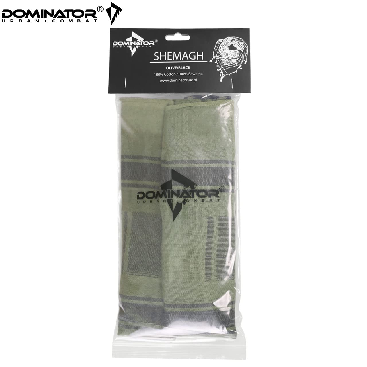 DOMINATOR URBAN COMBAT Szal taktyczny Shemagh z frędzlami, 100% bawełna, wojskowy Shemagh Tactical Desert Shemag Scarf, chusta na szyję dla kobiet i mężczyzn, 100 x 100 cm – wiele kolorów