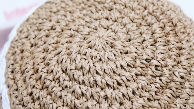 Minache Gorro de Paja con Ala Ancha Color Beige miniatura 7
