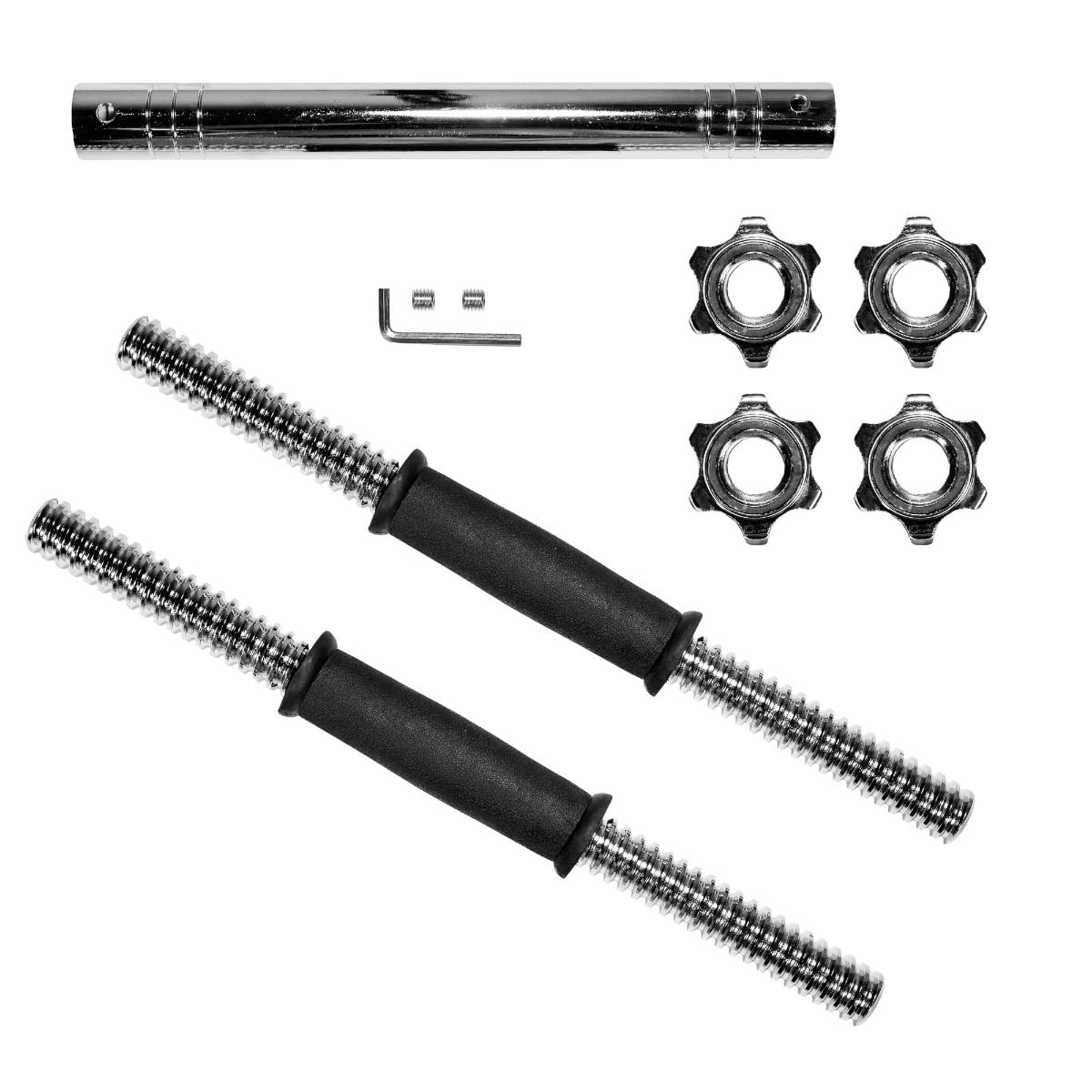 GymBeam Set Manubri 30 kg, Manubri Palestra Regolabili in Ghisa Resistente con 16 Piastre Peso, Ideale per Allenamenti di Forza, Pesi Palestra per Aumentare Massa Muscolare, Adatto a Tutti Livelli