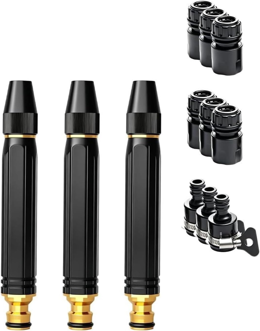 Heavy Duty Adjustable Twist Hose Nozzle Jet Sweeper Nozzle, 2026 High Pressure Nozzle for Garden Hose,Jet Sweeper Nozzle for Outdoor Cleaning, Watering Plants and Car Washing