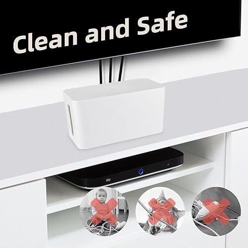 Miniatura 7 de YaeCCC Organizador de cables, organizador de cables, tiras de alimentación Hider para escritorio, TV, computadora, concentrador USB, cables (juego