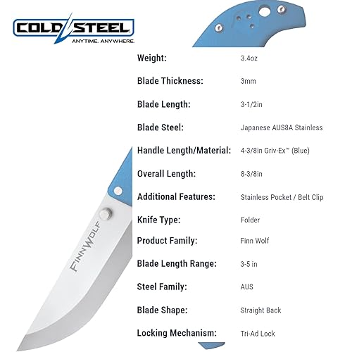 Miniatura 18 de Cold Steel Finn Wolf Blaze Naranja Naranja Blaze en caja