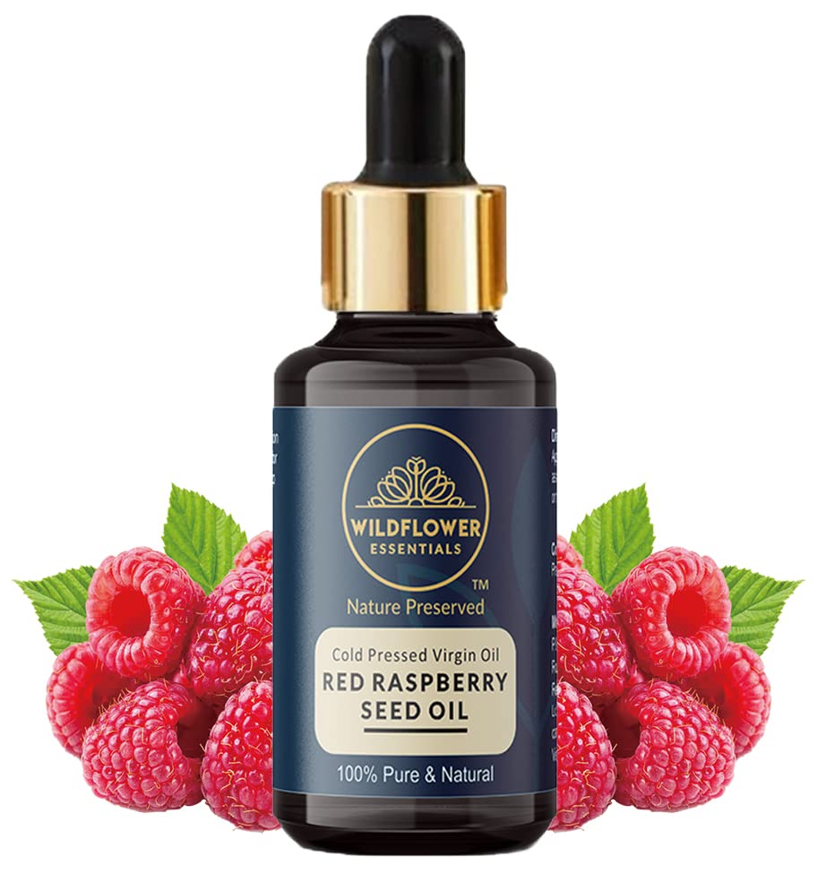 Image of 100% Pure Red Raspberry Seed Oil (Rubus idaeus) Cold Pressed for Face, Skin, Hair & Body (30ml)