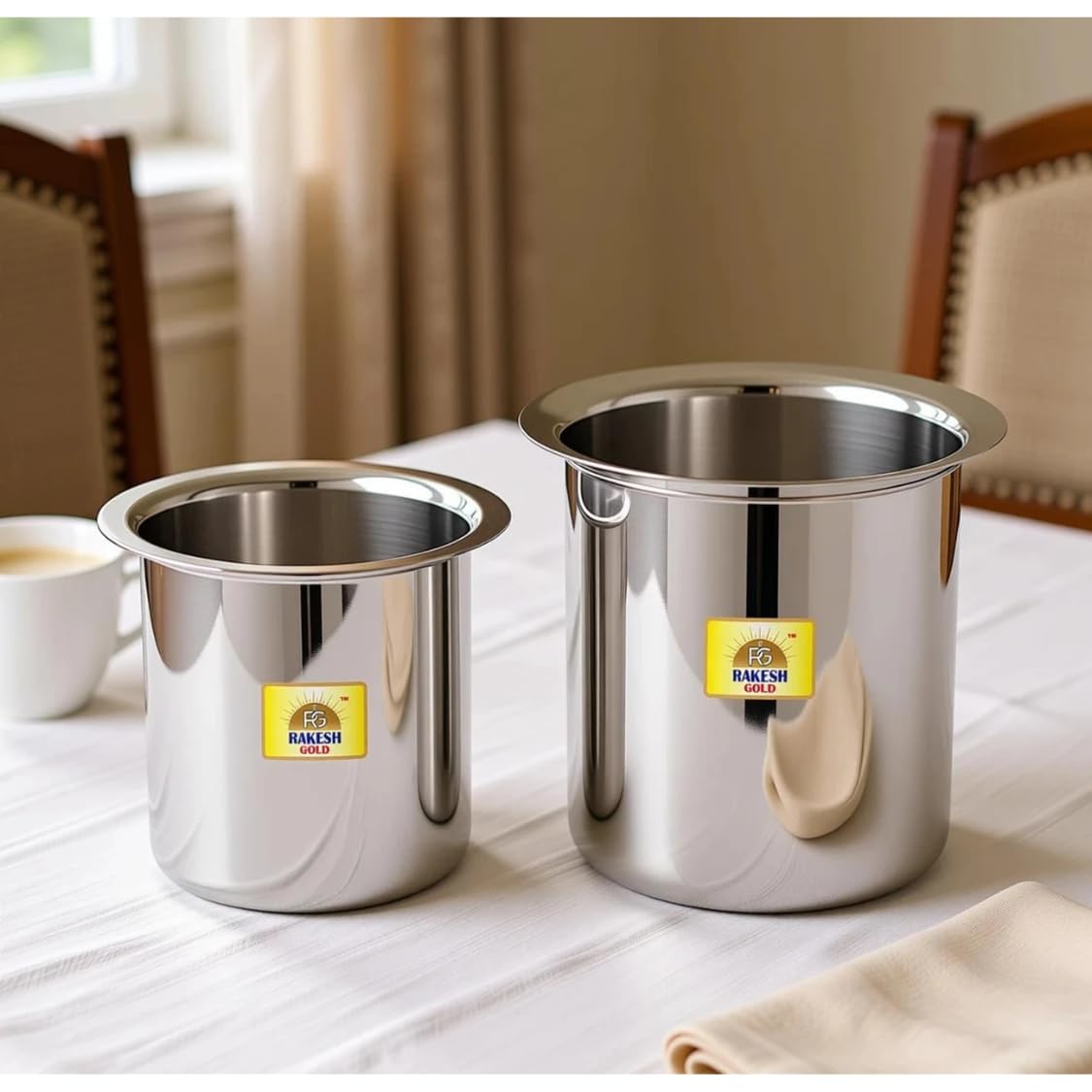 Rakesh Gold Stainless Steel Milk Boiler Set -1