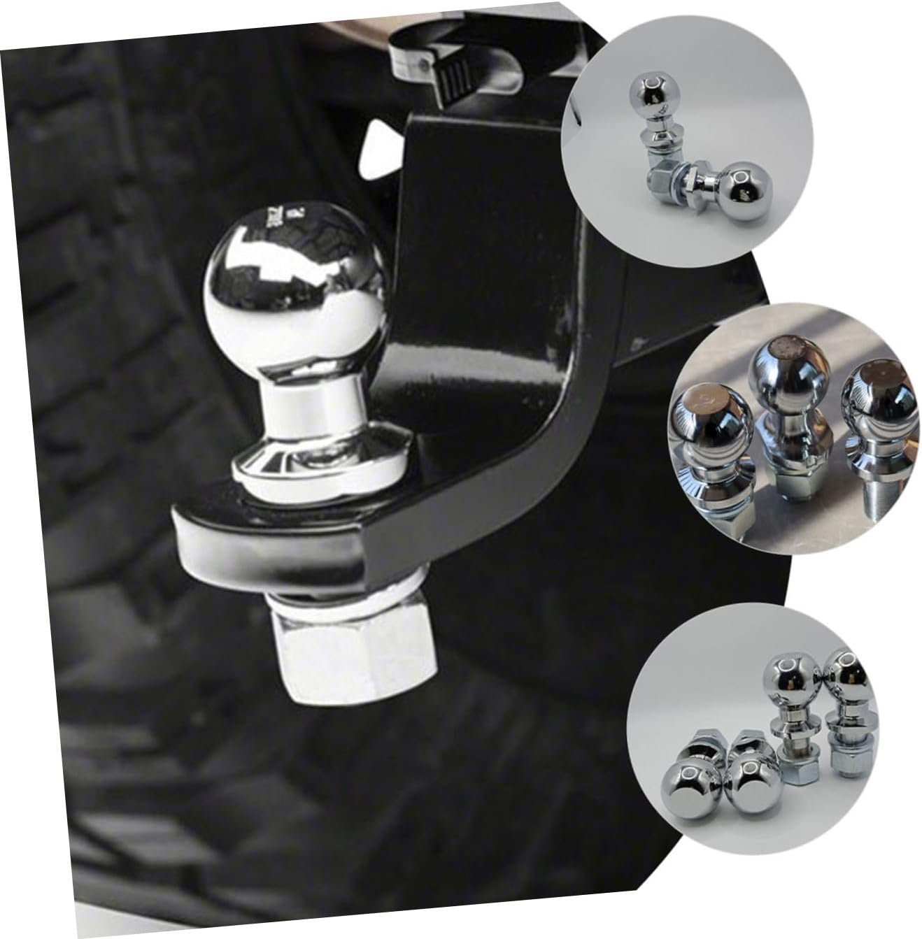 DOITOOL Hooks rv Accessories Hitch Ball Trailer Hitch Tow Balls rv Tow Trailer Accessories Replacement for European Style Connector Mount Head m22 Metal