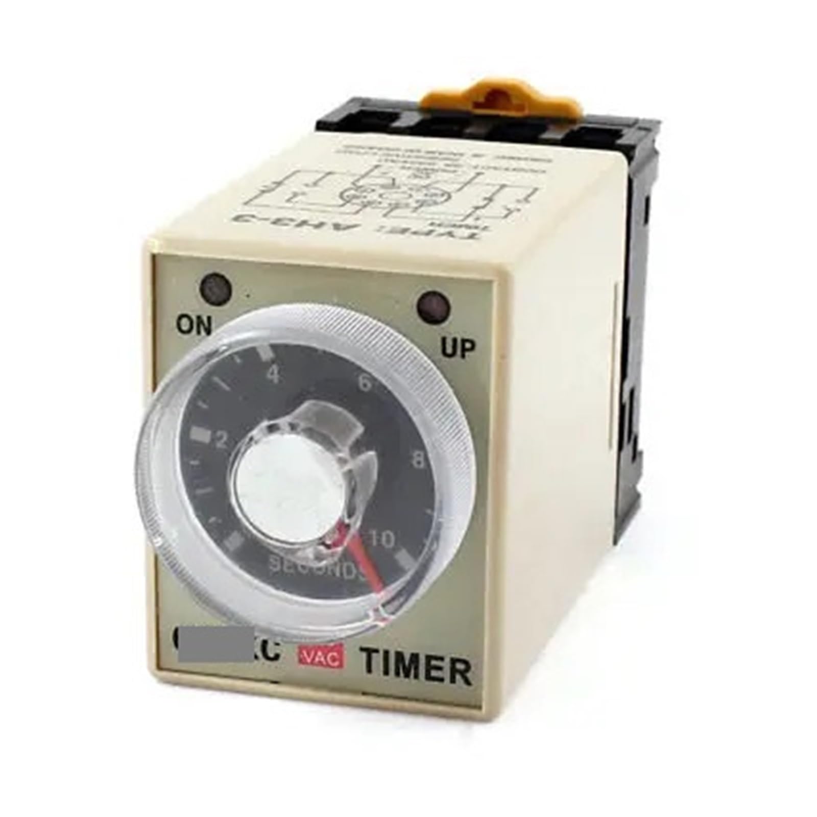 AARTERZZA ST3PF 110V AC 8-Pin DPDT 10s Off-delay Operation Time Delay Timer Relay Black