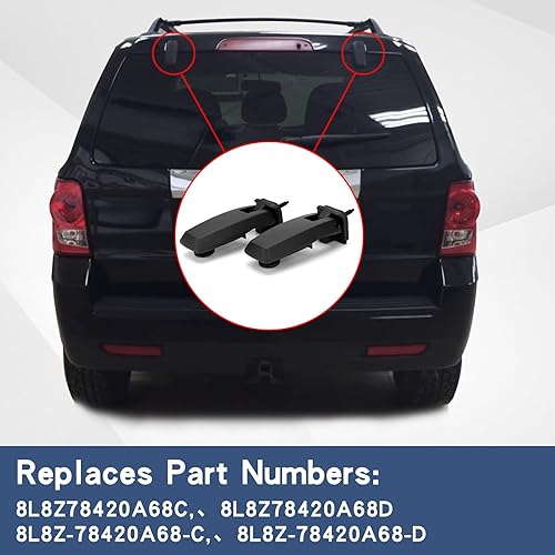 Miniatura 2 de Bisagra de ventana trasera, juego de portón elevador, bisagra de vidrio derecha e izquierda | Compatible con Ford Escape Mercury Mariner Mazda