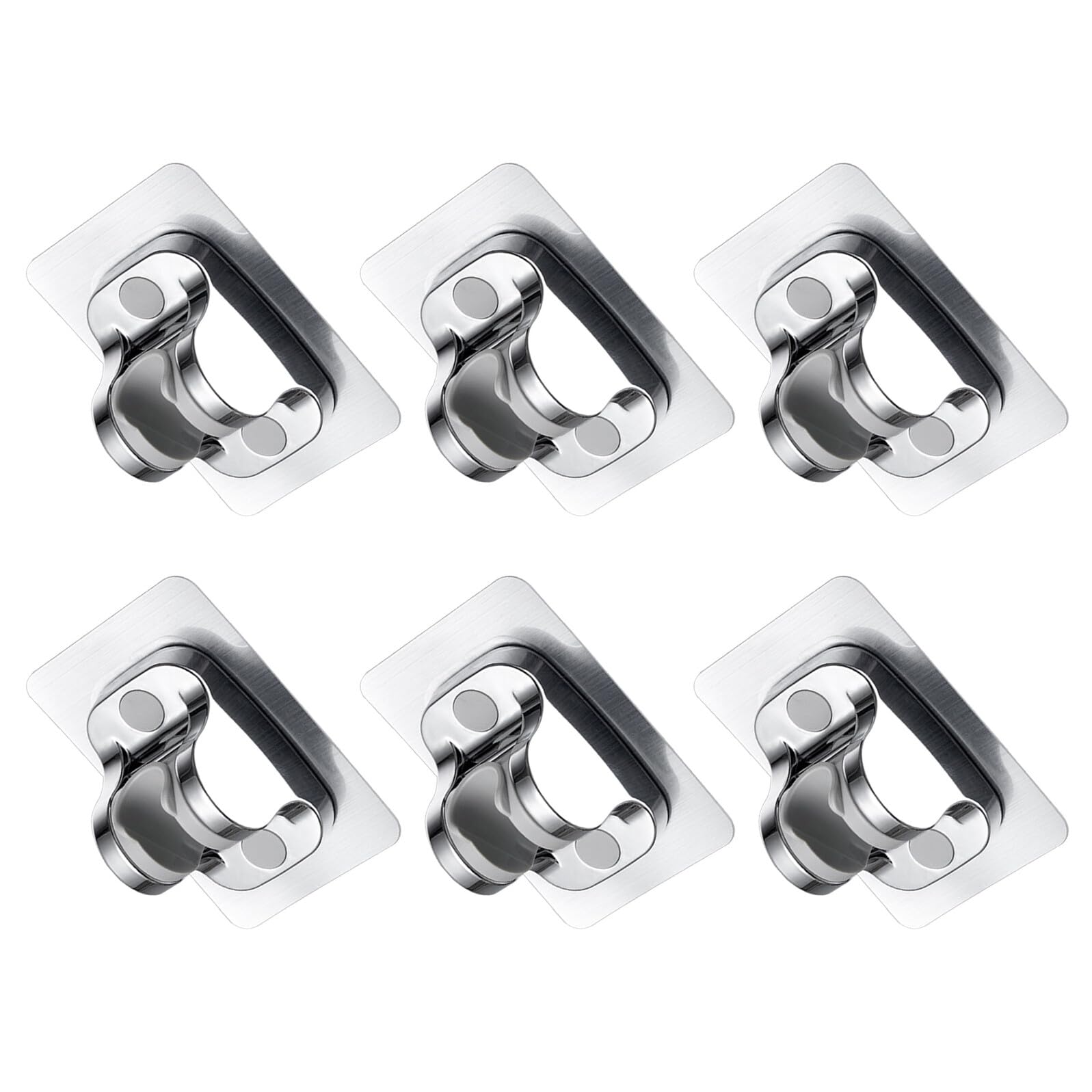 Soporte para alcachofa de ducha sin taladro WOONEKY, base adhesiva multiángulo para pared