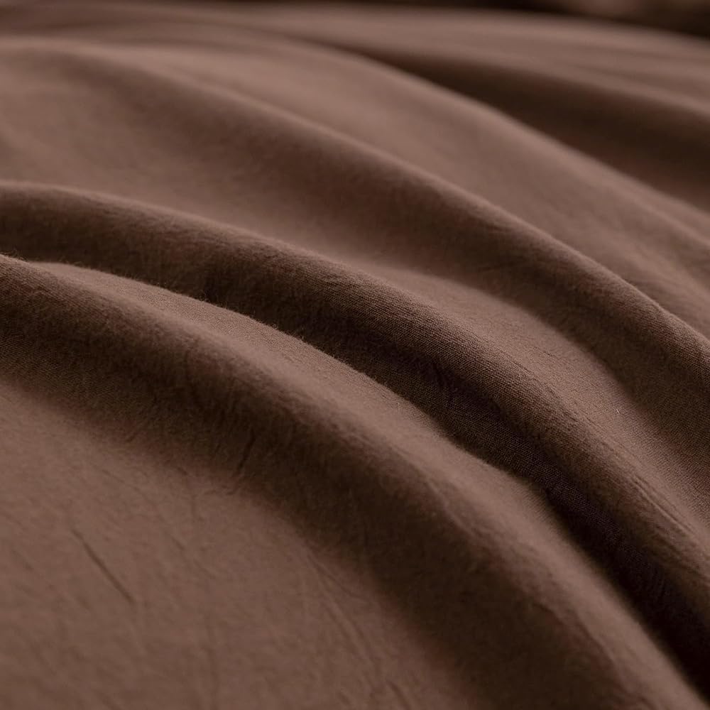 Nyescasa Housse de Couette 220x240 Marron Foncé et 2 Taies d'oreiller 65x65 | Couleur Unie Moderne, Parure de lit Adulte 2 Personnes en Microfibre, Sets de Housses de Couettes, Oeko-TEX, Fermeture Éclair