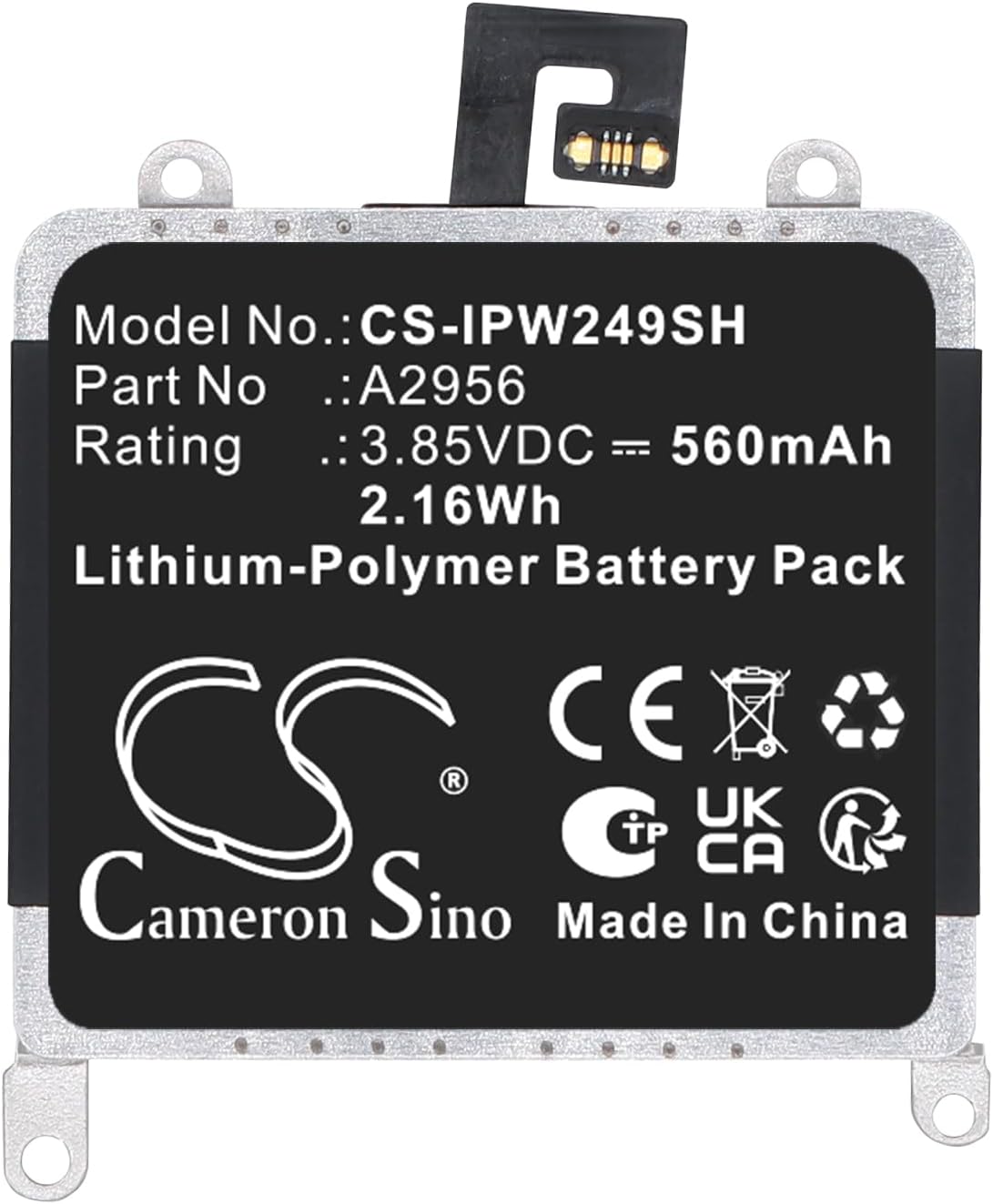 Cameron Sino 560mAh Replacement Battery for Apple A2686, A2887,Watch Ultra 2, Watch Ultra 2 49mm, A2956