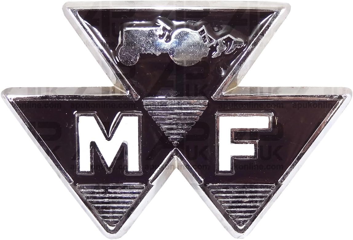 Front Nose Bonnet Badge Emblem Aluminium Replacement for Massey Ferguson 35 35X FE35 Tractor