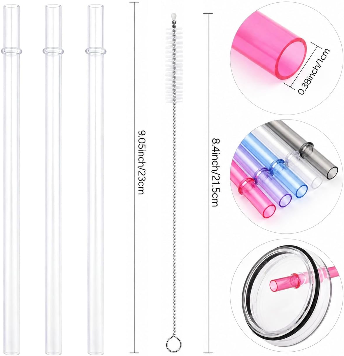 Replacement Straws for YETI 20-30oz Tumbler Straw Lids