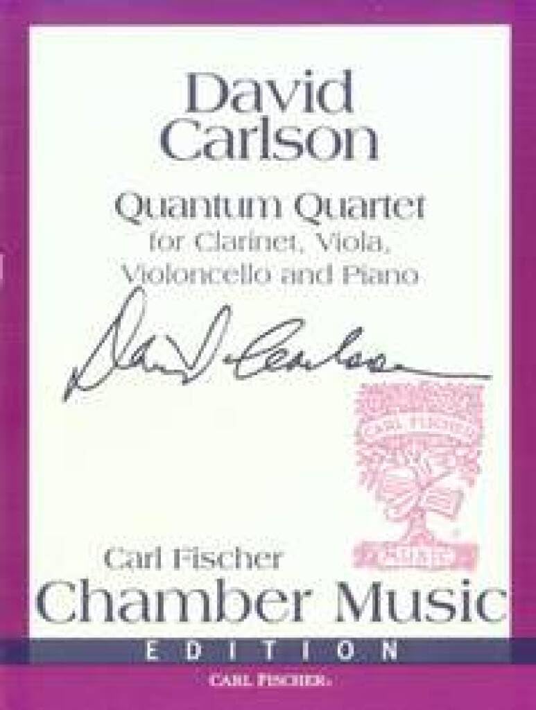 Quartet clarinette Quantum partition et parties séparées pour concert