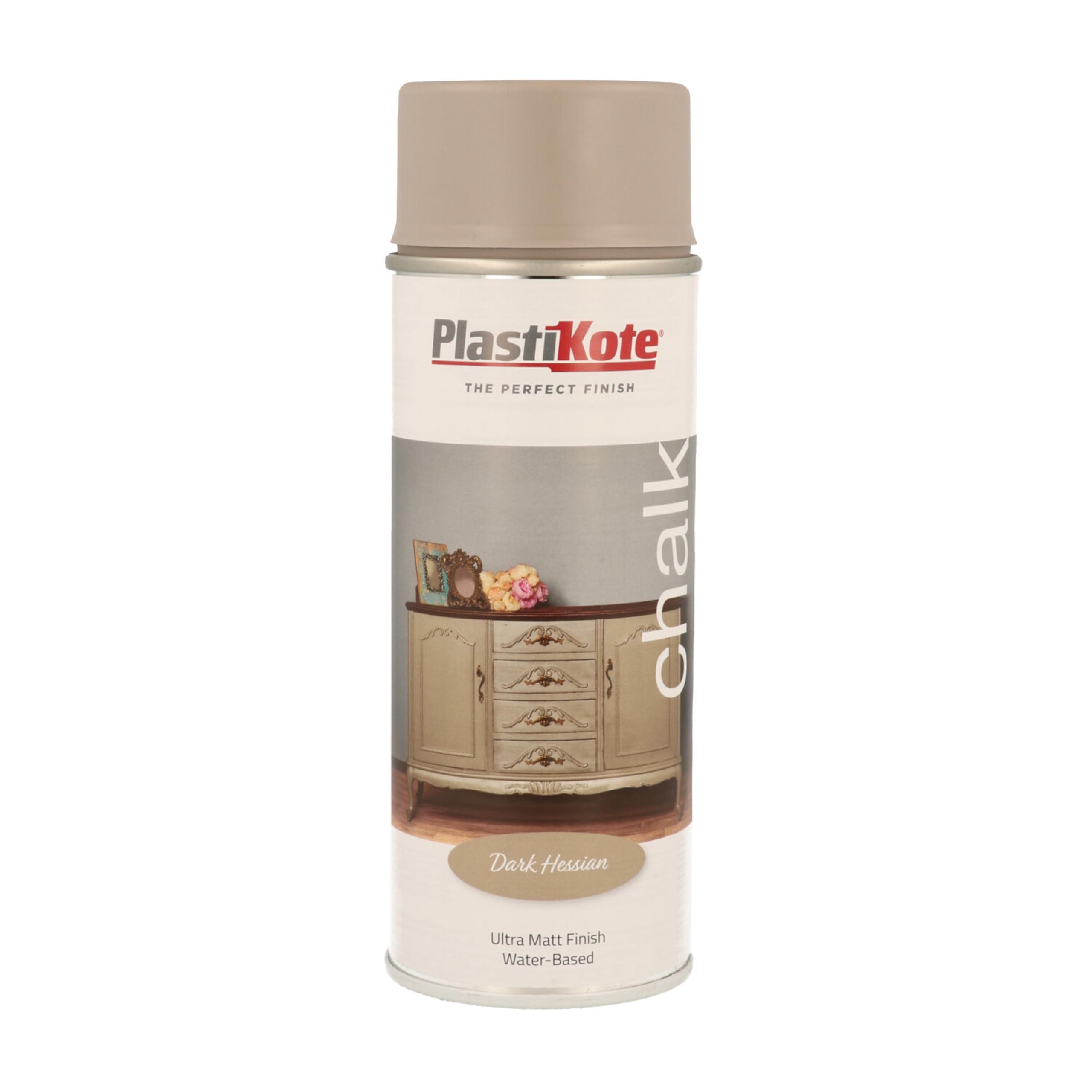 Plastikote Plasti-Kote Pkt27102 Chalk Finish Spray Hessian 400Ml Dark