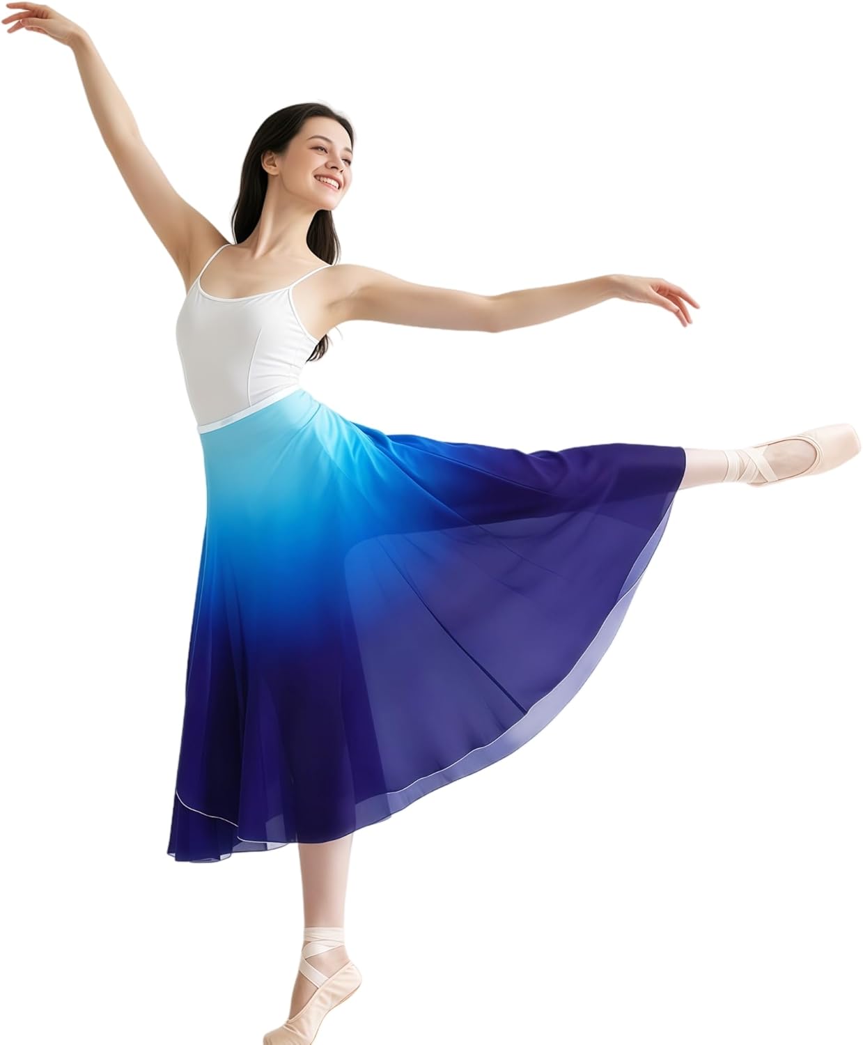 Baisdan Ballet Skirts Women, Ballet Dance Skirt Girls, Flowy Long Wrap Skirt, Dance Skirts for Women and Girls