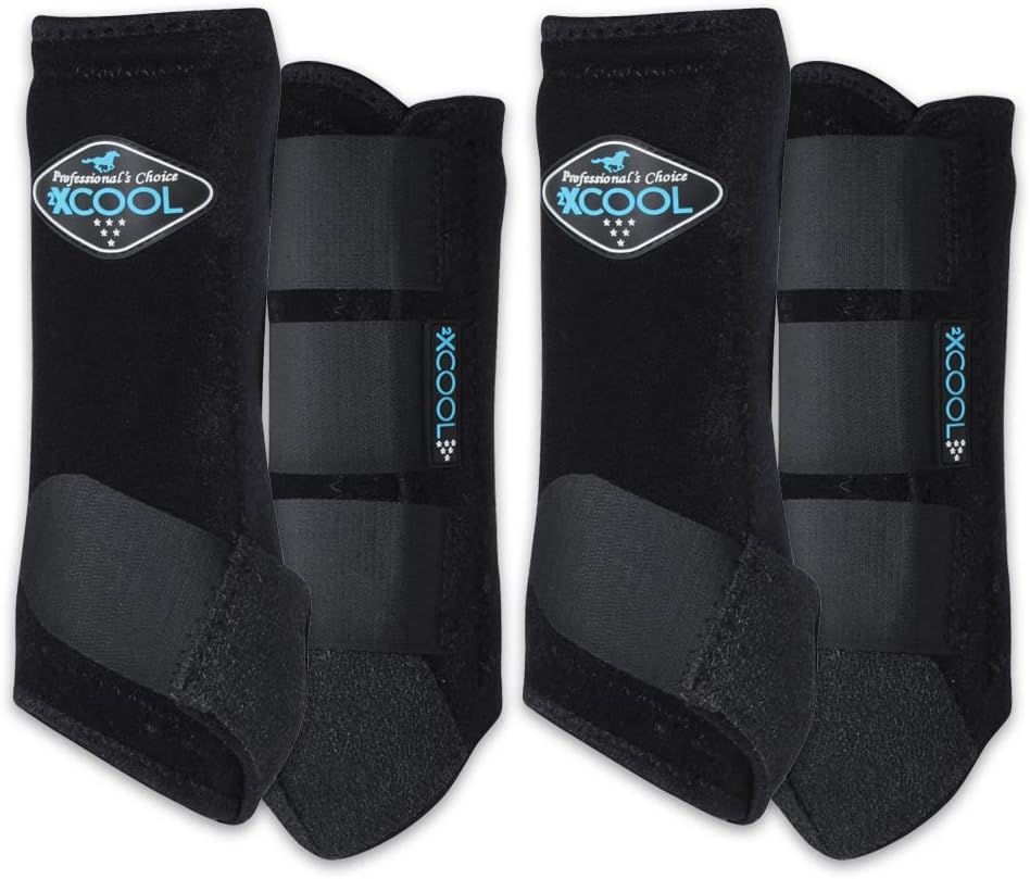 Professional's Choice 2XCOOL Sports Medicine Horse Boots | Protective & Breathable Design for Ultimate Comfort & Durability in Active Horses | Value 4 Pack