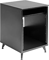 Vista 1 de Gator Frameworks Serie Elite 10U Estantería de Estudio para Escritorio con Bandeja Deslizante y Pasaje de Cables Posterior, Acabado Negro