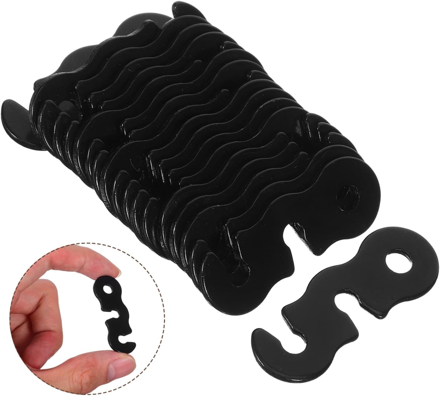 20pcs Aluminum Alloy Camping Rope Tighteners with Three-Loop S-Type Design Lightweight Tent Cord Adjusters for Outdoor Hiking Backpacking Gear Stability