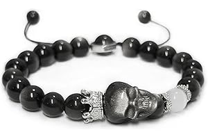 Stunning Goth Skull Bracelet: A Mystical Adornment for the Dark-Hearted