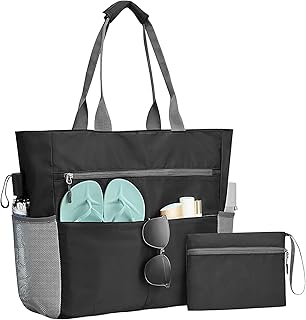 Genérico Sac de plage imperméable avec porte-monnaie, sac familial pour la plage, pour femme, mère, épouse, petite amie, natation, gym, camping, voyage, vacances, sports nautiques