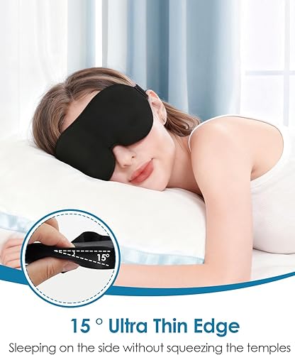 Miniatura 3 de Antifaz para dormir de lado, antifaz contorneada 3D de presión cero, máscara de dormir con bloqueo de luz, cómoda venda nocturna para mujeres y