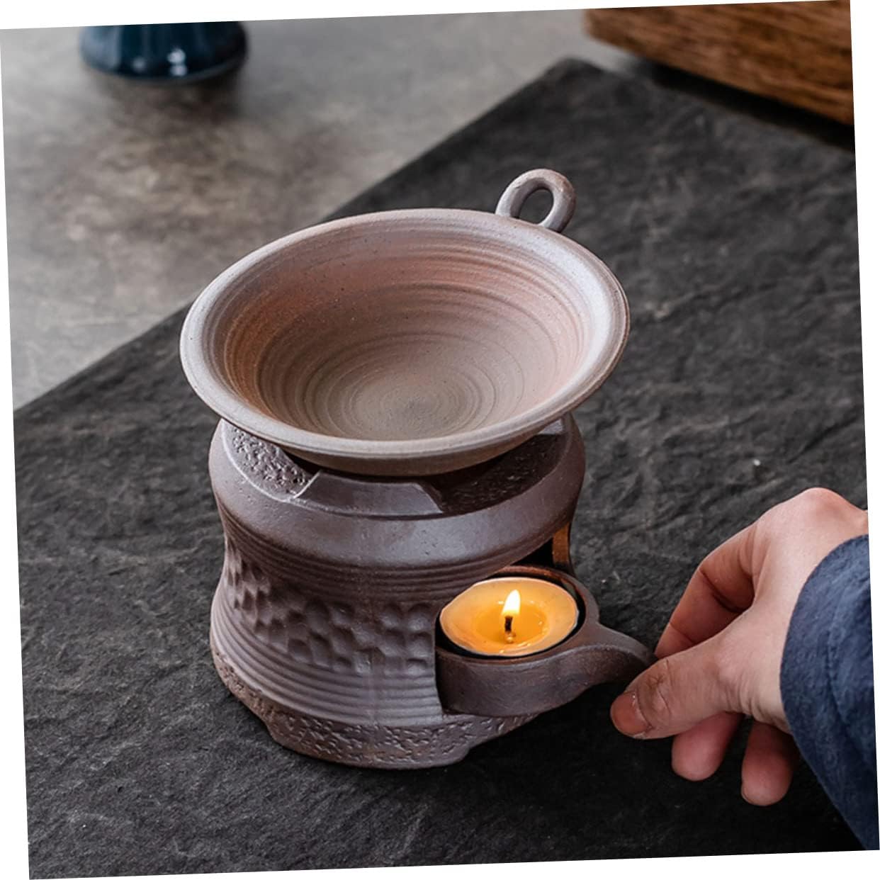 Ceramic Teapot Warmer Teapot Candle Holder Roasting Tea Stove Tea Tray Decorative Pot