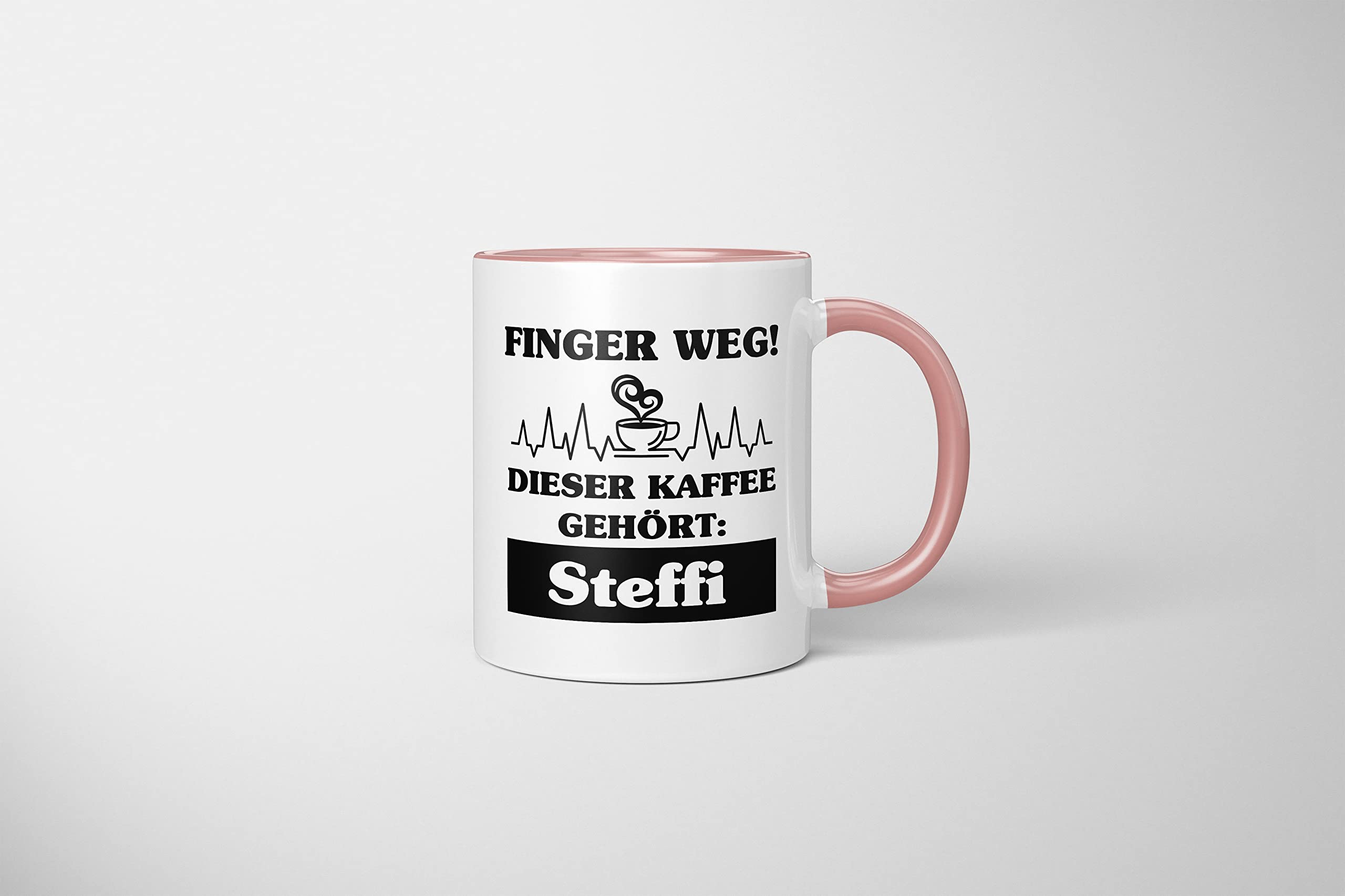 Personalisiert: 'Finger Weg!' Kaffeetasse Mit Deinem Namen – 330 Ml, Spülmaschinenfest & Beidseitig Bedruckt