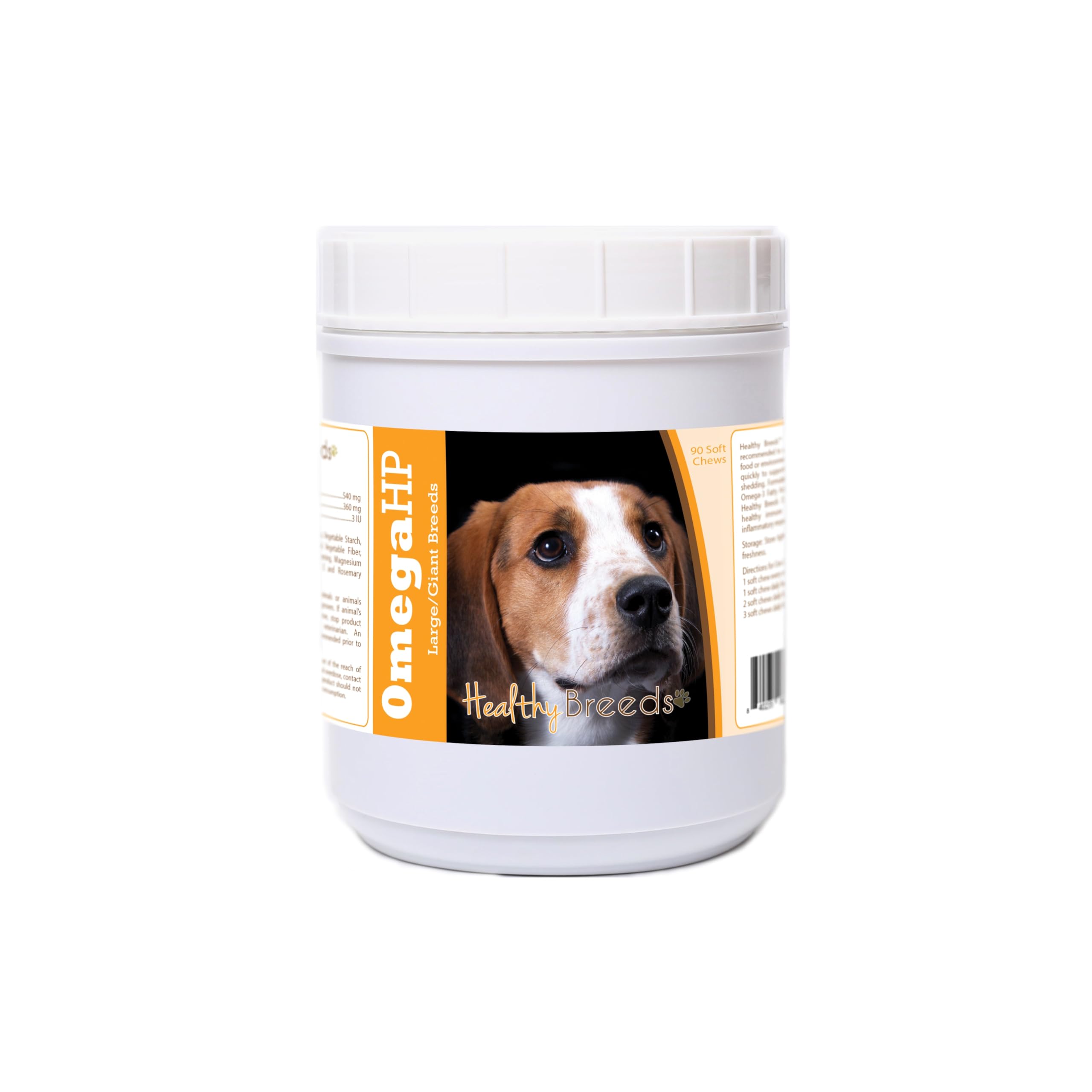 Healthy Breeds American English Coonhound Omega HP Fatty Acid Skin and Coat Support Soft Chews 90 Count