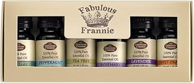 Essential Oil Basic Sampler Set 6/10ml - 100% Pure Therapeutic Grade - Basic Sampler Set arrives in a box with the followi...