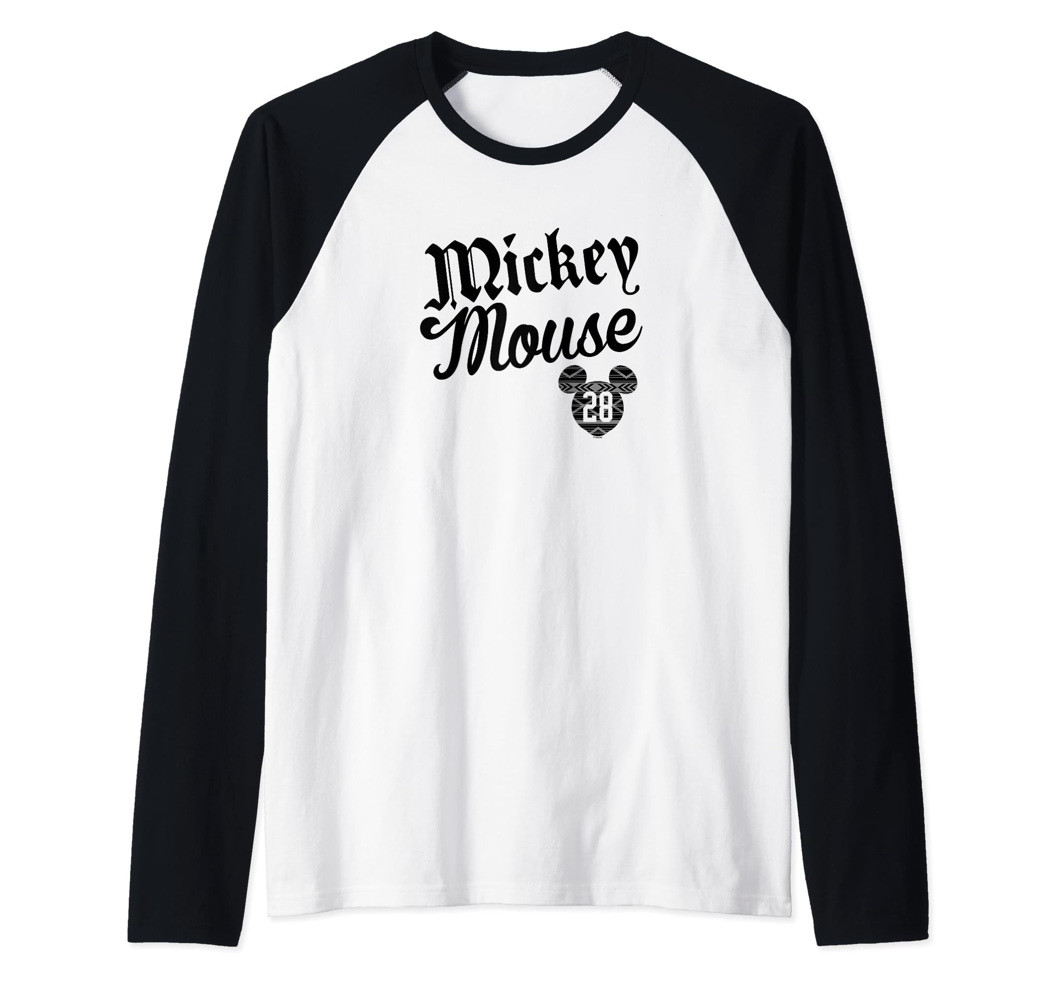 Mickey Raglan Baseball Tee : haut de sport rétro à manches bicolores