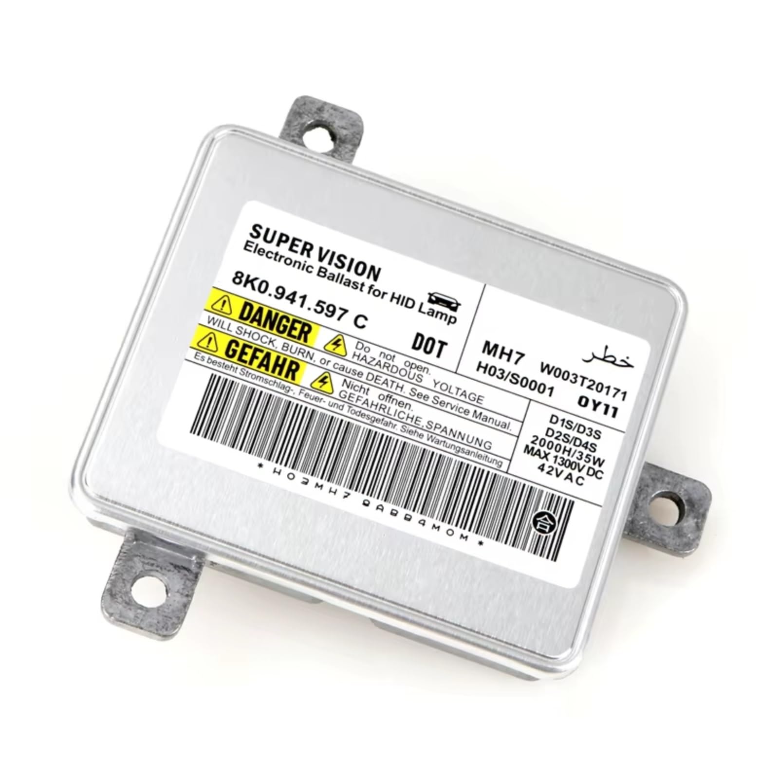 Xenon-Vorschaltgerät kompatibel mit A3 S3 2009-2013, A4 S4 2010-2014 und A5 S5 2008-2014 8K0941597C W003T20171 Autoscheinwerfer-Xenon-Vorschaltgerät
