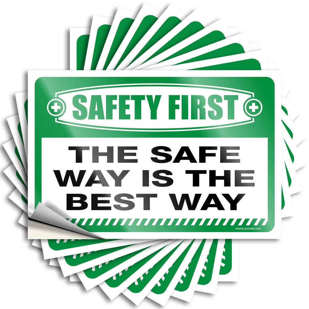 Fzfn Colour High Quote, Bar Stuff Bottle Safety First The Safe Way Is The Best Way | Funny Quote Drinking Decals(12X18cm)