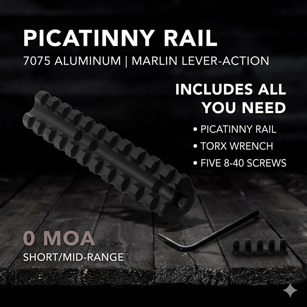 G-Sight Marlin 1894 Picatinny Scope Mount 0 MOA Rail 7075 Aluminum Precision CNC Machined