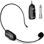 Wireless Microphone Headset, UHF Wireless Mic Headset and Handheld 2 in 1, 160 ft Range for Voice Amplifier, Stage Speakers, Teacher, Tour Guides, Fitness Instructor