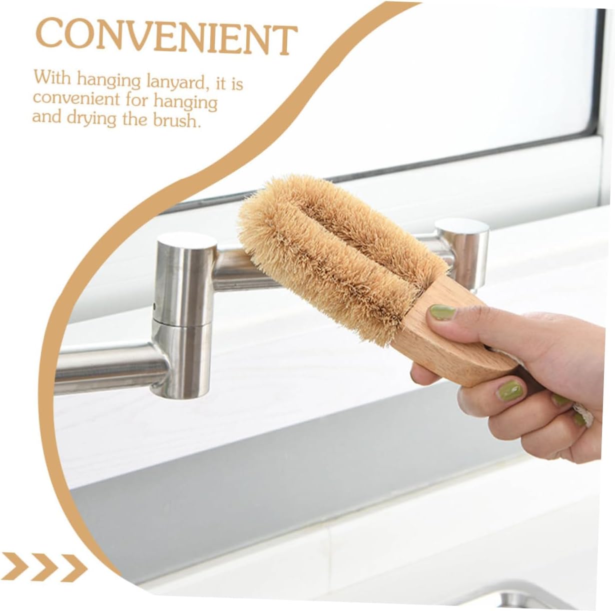 FRCOLOR 4pcs Convenient Dish Brush Home Supply Strong Cleaning Power Sink Brush
