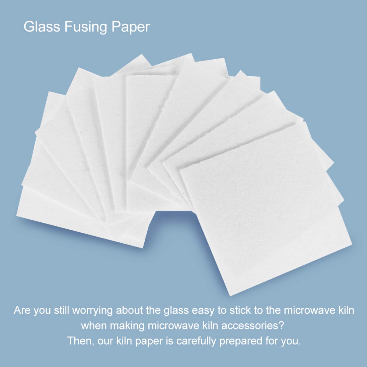 EXCEART 60 Blatt Glas-schmelz Papier Rundes Glas Ofen Papier Für Fusing Papier Stoff Holzofen Dichtungspapier Brennpapier Für Keramik Keramisches Fixierpapier 7c Glasteller Runden Weiß