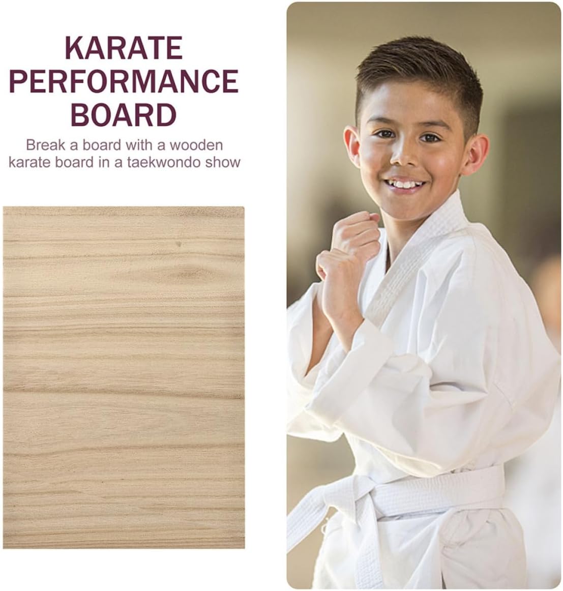 Taekwondo Breaking Boards 20pcs Wooden Training and Performance Planks for Martial Arts Practice and Stage Breaking 0.3cm 0.6cm Thickness