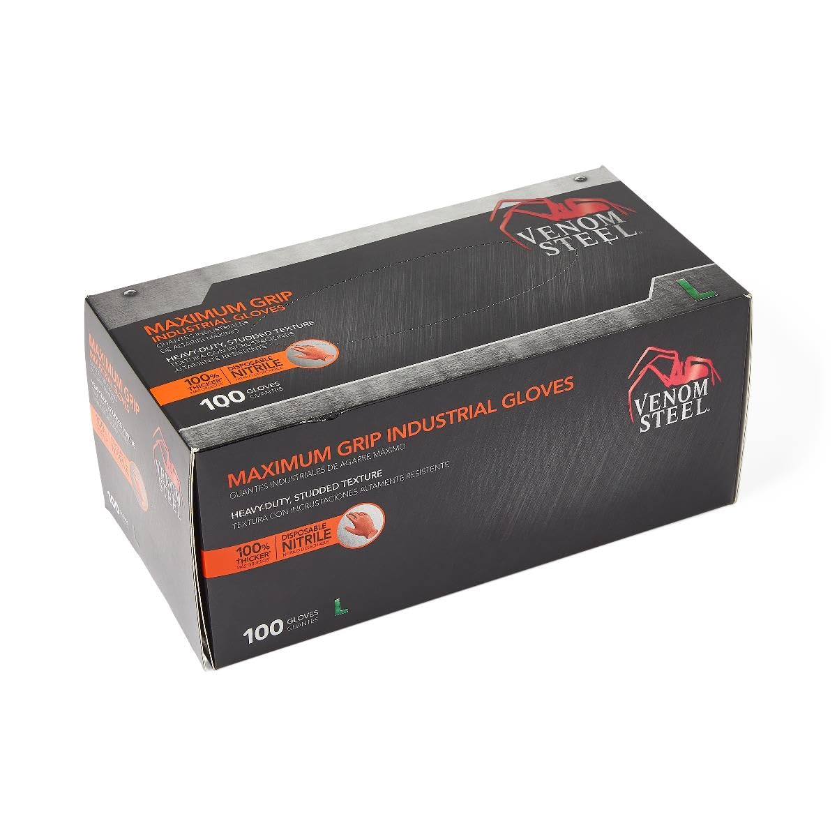 Venom Steel Disposable Two-Layer Nitrile Gloves, Size M