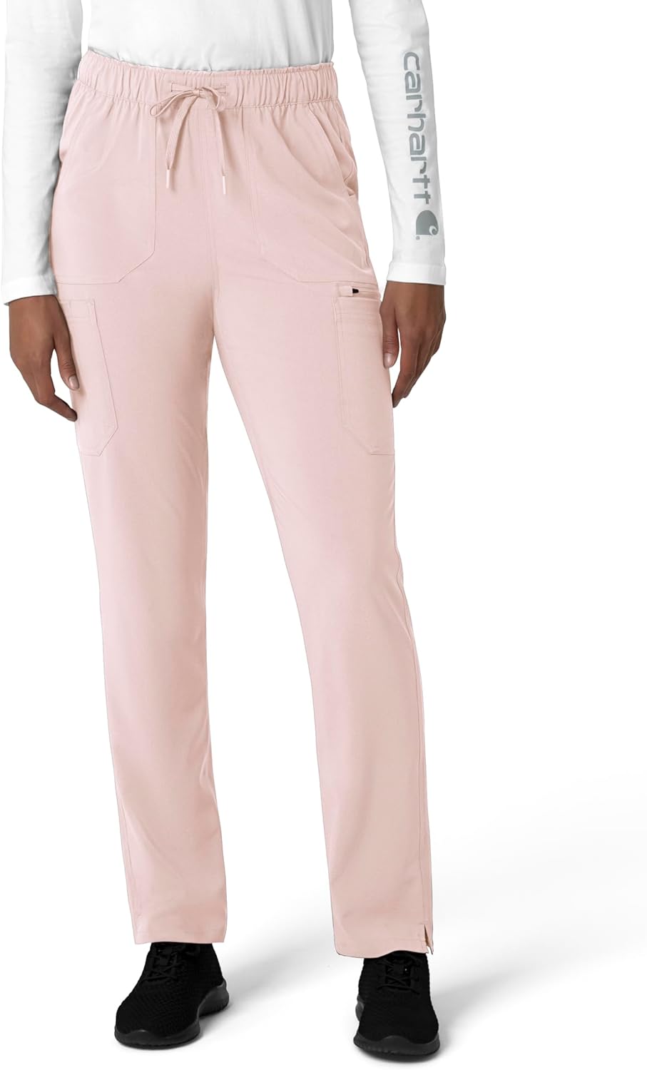 Carhartt Women's Straight Leg Cargo Scrub Pant - Soft Rose, 3X