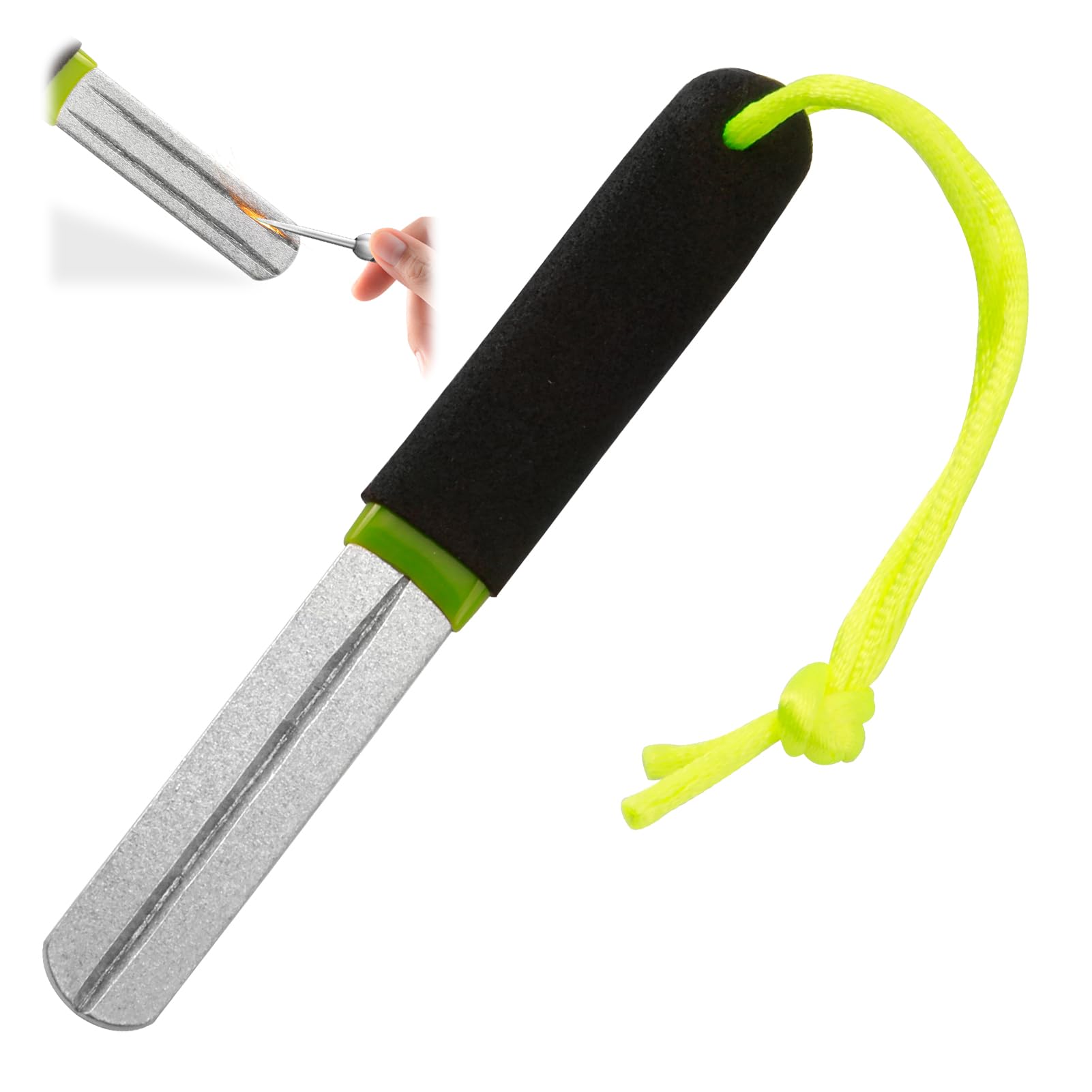 talNite Precision V-Groove Dart Sharpener - Compact, Slim Design for Optimal Steeltip Dart Maintenance, Rapid Sharpening Tool for Reduced Bounce Outs (Yellow)